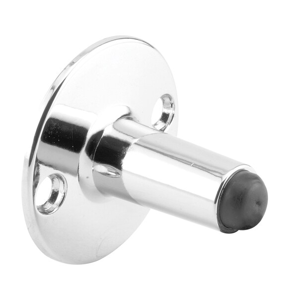 Prime-Line Door Stop, 2 in. Projection, Zamak Cast Construction, Chrome Plated Finish Single Pack - 656-6638