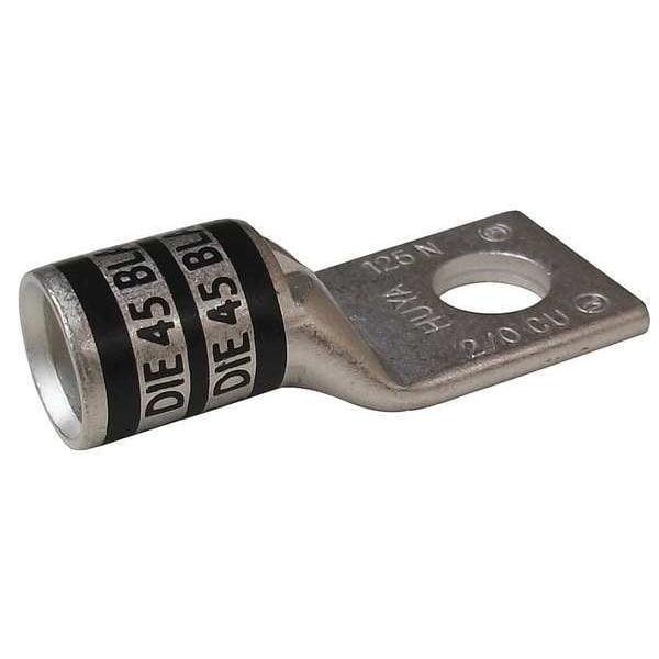 Zoro Select One Hole Lug Compress Connector, 2/0 AWG - 24C355