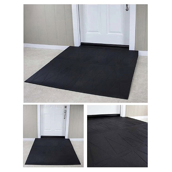 Saferesidential Ramps ADA Ramp, 4" H, 49-1/2" L, 48" W, Black - SRR2400