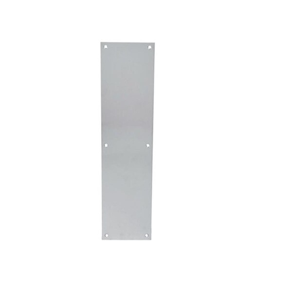 Propation 4 x 16 in. Square Corner Push Satin Stainless Steel Plate - PR1629257