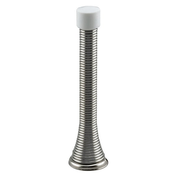 Primeline Tools Door Stop, 4 in. Reach, Spring Steel, Satin Chrome, Heavy Duty (5 Pack) - MP10126