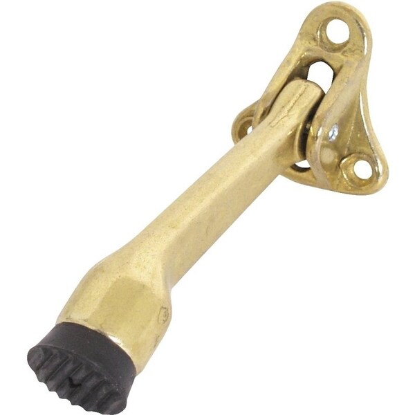 Schlage Door Holder, 4 in H, Aluminum, Brass - SP455A3
