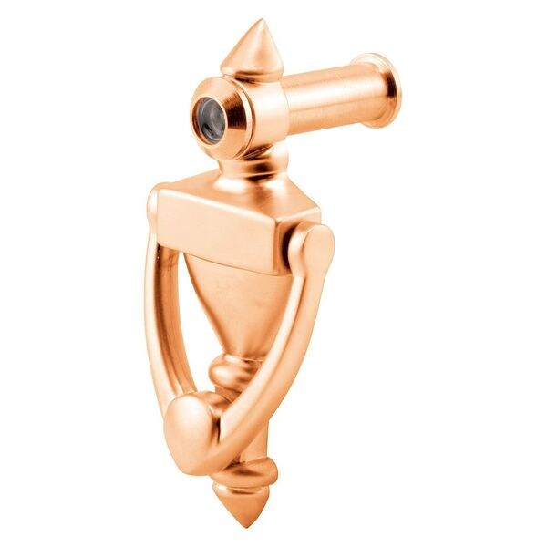 Primeline Tools Door Knocker and Viewer, 1/2 in. Bore, 160-Degree View Angle, Polished Brass (Single Pack) - MP4090