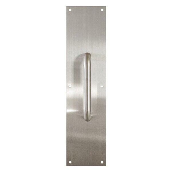 Inox Push Plate 4" x 16" Satin Stainless Steel 32D w/MicroArmor - PPN4016-32D-AM