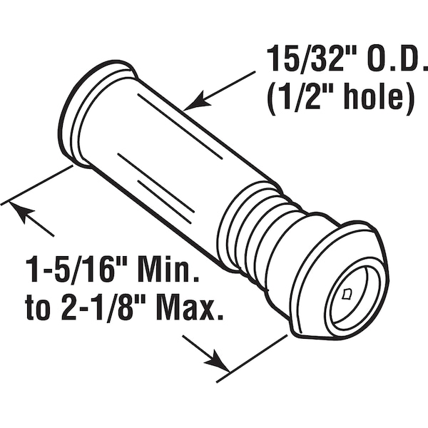 Prime-Line 1/2 in., Satin Nickel, 160 Degree Door Viewer - U 10347