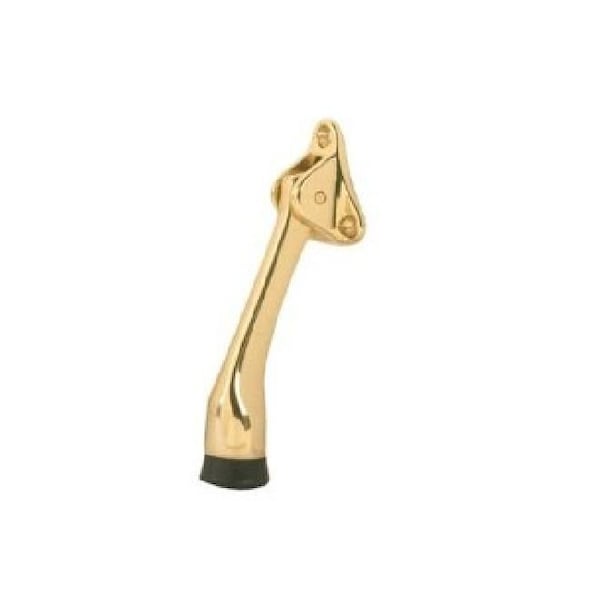 Ives Commercial Aluminum 4in Kick Down Door Holder Bright Brass Finish - FS4553AL