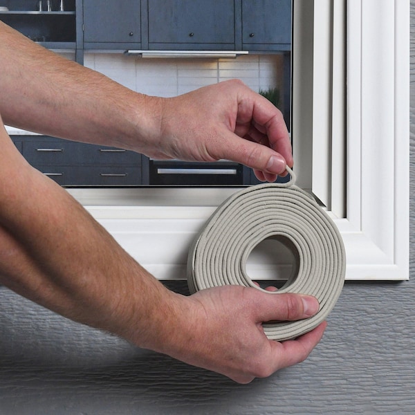 M-D Building Products 30 ft. Gray Replaceable Caulk Cord Weatherseal for Small Gaps & Cracks - 71522