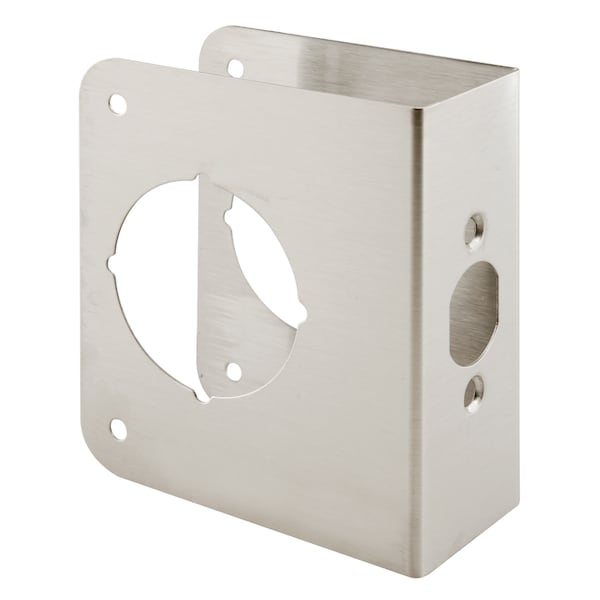 Prime-Line 1-3/4 in. x 4-1/2 in. Thick Solid Brass Lock and Door Reinforcer - U 9590