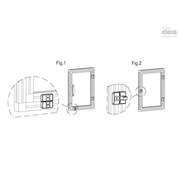 Elesa Pull opening by means of handle or knob, BMST.32-32-SL6 - BMST