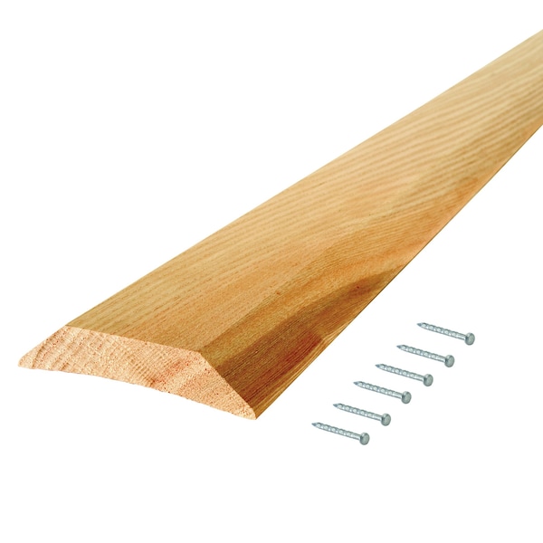 M-D Building Products 3-1/2 in. x 3/4 in. x 72 in. Natural Hardwood Low-Profile Threshold for Doorways - 11874