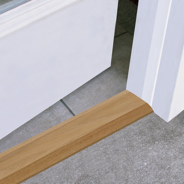 M-D Building Products 3-1/2 in. x 3/4 in. x 72 in. Natural Hardwood Low-Profile Threshold for Doorways - 11874