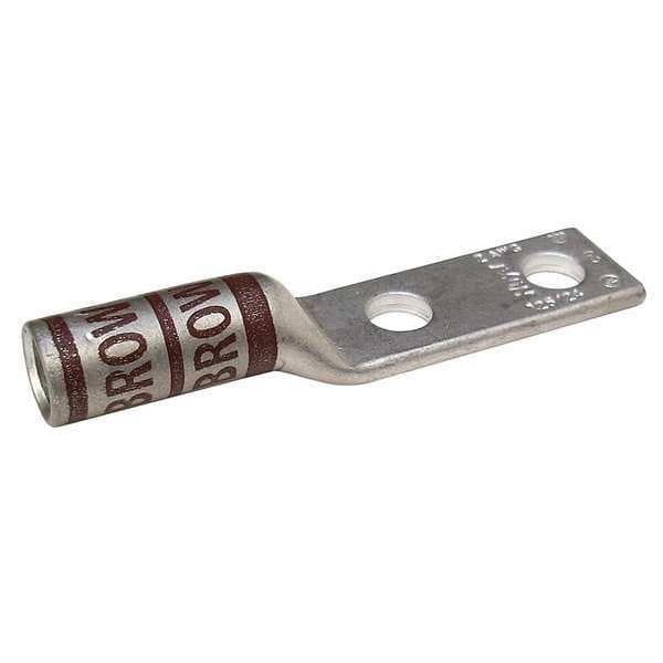 Zoro Select Two Hole Lug Compression Connector, 2 AWG - 24D024