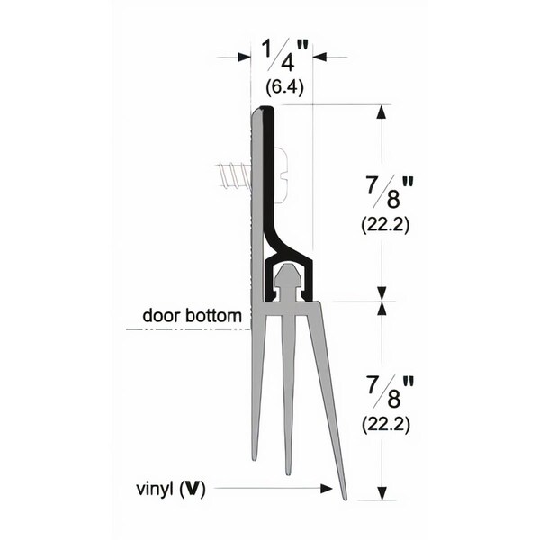 Perfectpatio 36 in. Door Bottom Sweep Aluminum with Black Eco, Mill - PE3862087