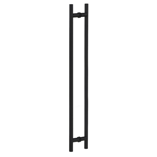 Richelieu 24inch 610 mm Center to Center Round BacktoBack Pull for Glass Door, Matte Black - 87H2R1001924900