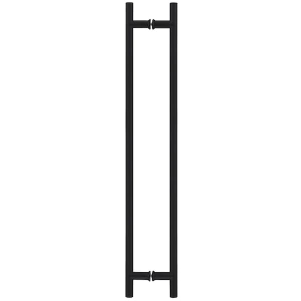 Richelieu 24inch 610 mm Center to Center Round BacktoBack Pull for Glass Door, Matte Black - 87H2R1001924900
