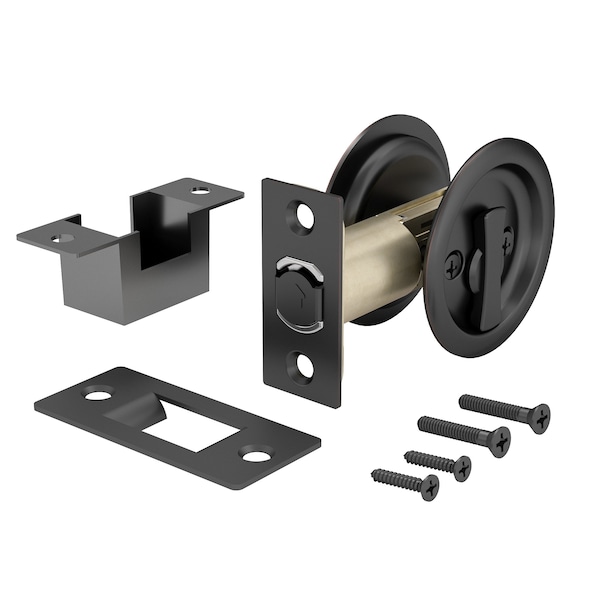 Richelieu 2 716inch 62 mm Round Pocket Door Privacy Pull, OilRubbed Bronze - 17RORB42