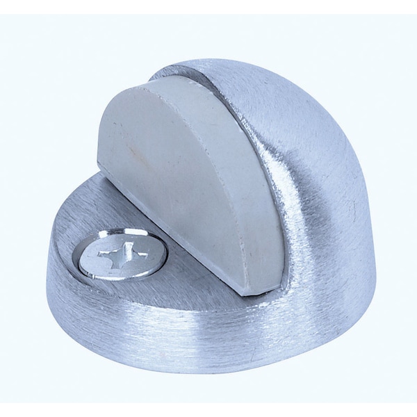 Tell Tell 2 in. W Aluminum Satin Chrome Silver Door Stop Mounts to floor 1-3/4 in. - DT100032