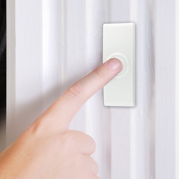Iq America WD1150 Wireless Plugin Contemporary Door Chime Door Bell 2 Buttons 2 Melody - WD1150