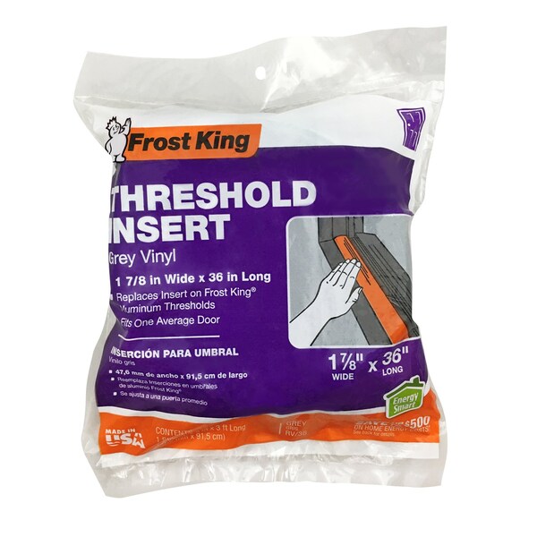 Frost King Frost King Gray Vinyl Threshold Insert For Doors 36 in. L X 1.88 in. - RV/36H