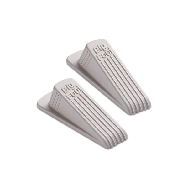 Master Caster Co Master, BIG FOOT DOORSTOP, NO SLIP RUBBER WEDGE, 2.25W X 4.75D X 1.25H, BEIGE, 2PK - 00975