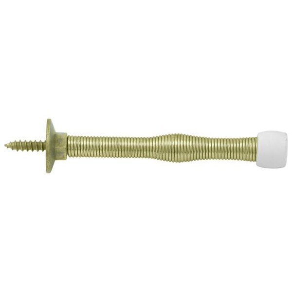 Deltana Baseboard Door Bumper, Steel Bright Brass 3" - SDS3U3