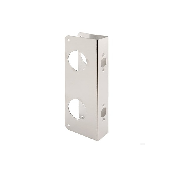Prime-Line Stainless Steel Lock and Door Reinforcement Plate for 1-3/4 In. Thick Doors, Stainless Steel Finish - U 9595