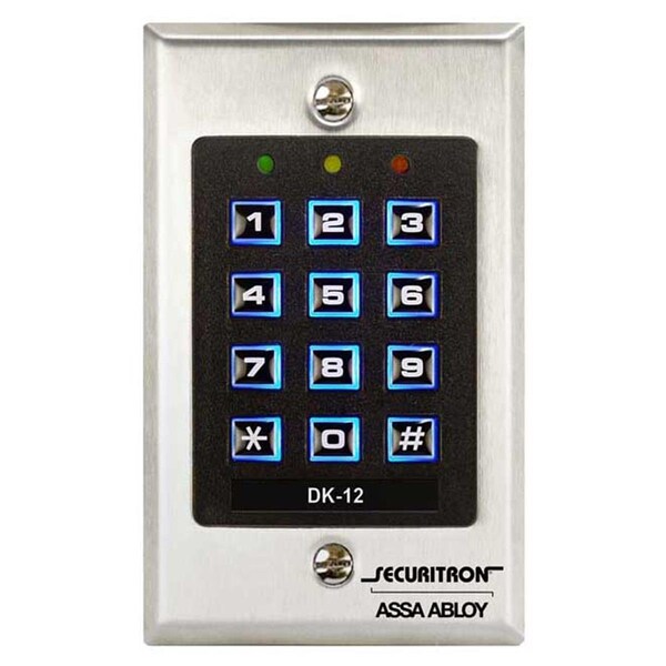 Codicilos Digital Keypad System with Illuminated Keys Single Gang Satin Stainless Steel - CO3847632