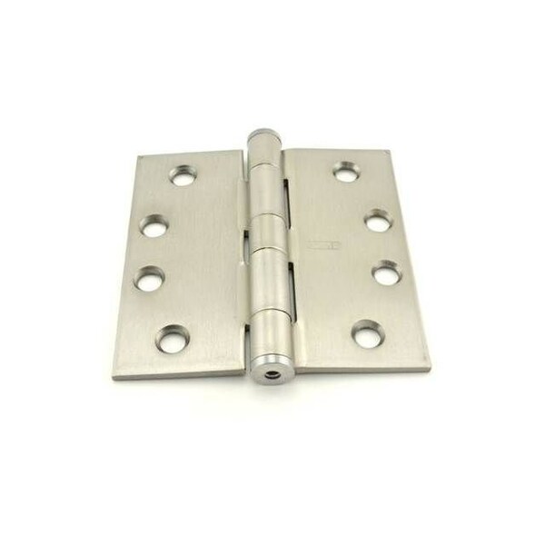 Best Hinges 4in x 4in Steel Full Mortise Standard Weight Square Corner Hinge # 050549 Satin Chrome Finish - F179426D