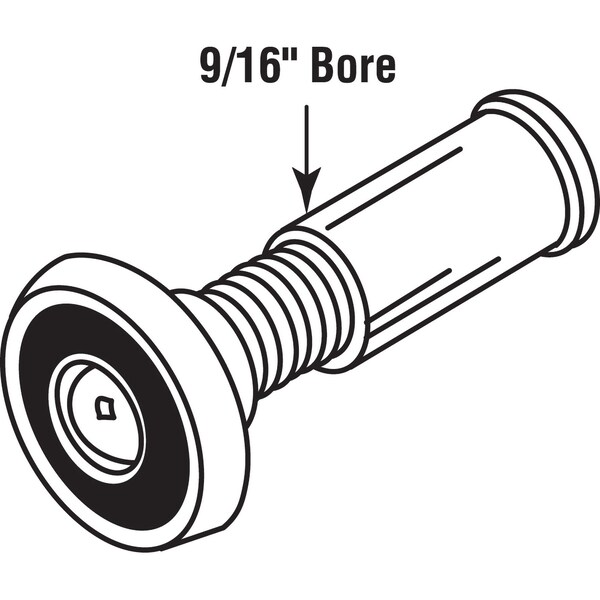 Prime-Line 9/16 in. 200 Degree Satin Chrome Door Viewer (Single Pack) - S 4366