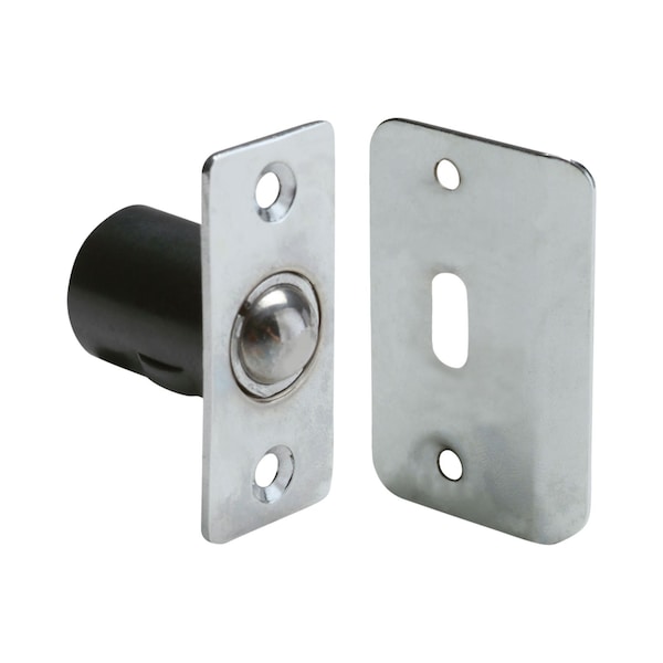 Pamex Adjustable Ball Catch with Round Corner Faceplate and Strike Bright Chrome Finish - DD0510CP