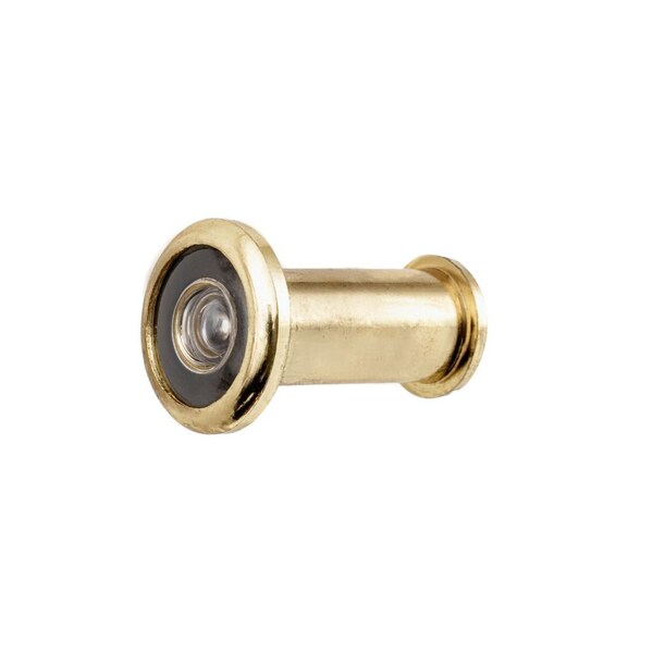 Pamex 180 Degree Door Viewer for 1-3/8in to 2-1/4in Door Bright Brass Finish - DD01180PB