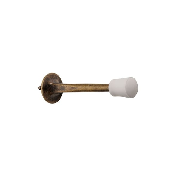 Pamex 3-1/8in Cast Door Stop Antique Brass Finish - DD0220AB