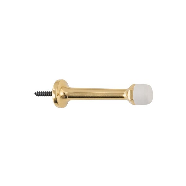 Pamex 3in Rigid Door Stop Bright Brass Finish - DD0223PB