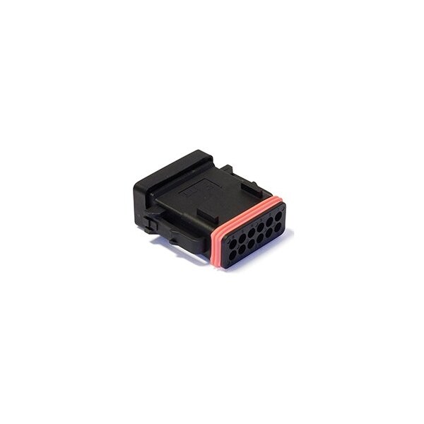 Itt Cannon Automotive Connectors Ctc 12-Way Plug Black, W/Cap - 132015-0135