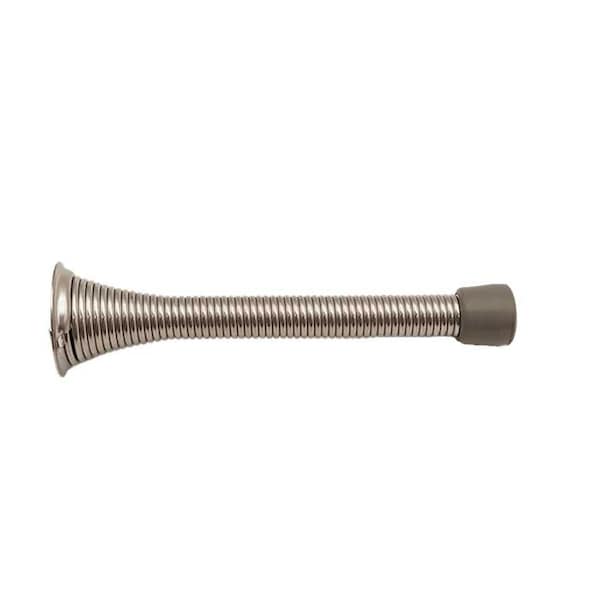 Orca Hardware 3-3/4 Spring Door Stop With Grey Tip, US26 Polished Chrome Finish - TH-3134-26