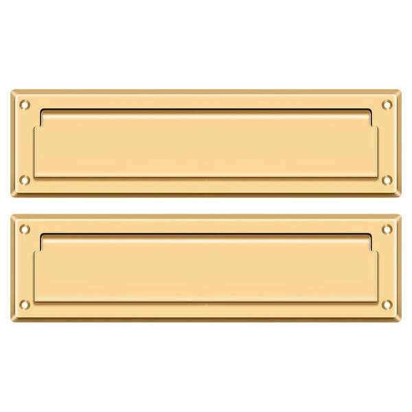Deltana Mail Slot 13-1/8" With Interior Flap Lifetime Brass - MS212CR003