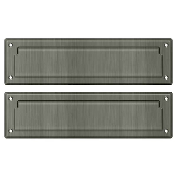 Deltana Mail Slot 13-1/8" With Interior Flap Antique Nickel - MS212U15A