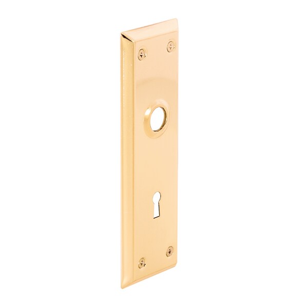 Prime-Line Vintage Door Escutcheon Trim Plates, 2-7/32 in. x 7 in., Brass Plated 2 Pack - E 2295