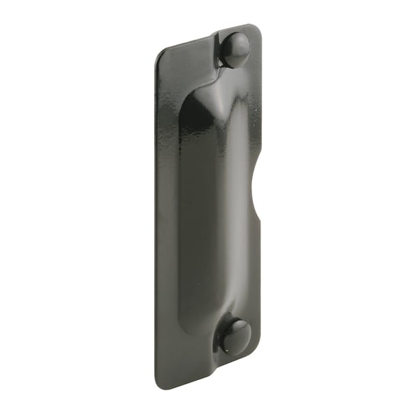 Prime-Line 3 in. x 7 in. Steel Bronze-Painted Latch Shield for Out-Swinging Doors - U 9501