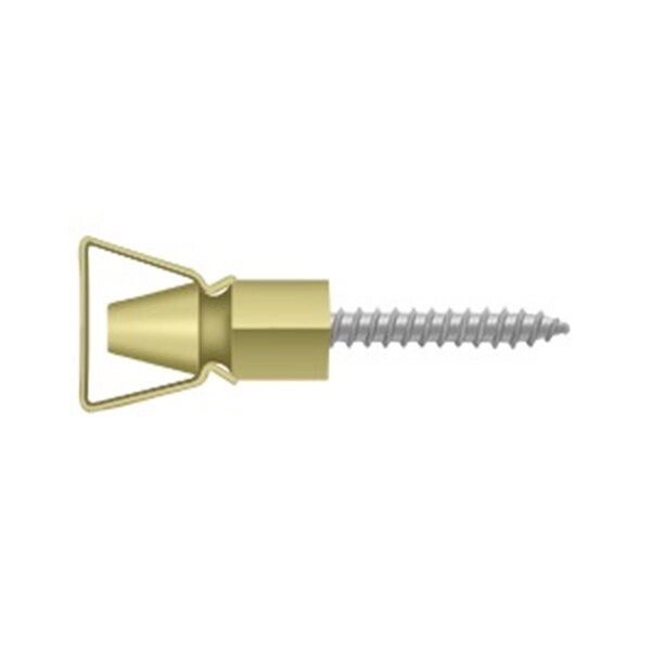 Dendesigns 1.25 in. Brass Shutter Door Holder, Polished Brass - DE2667507