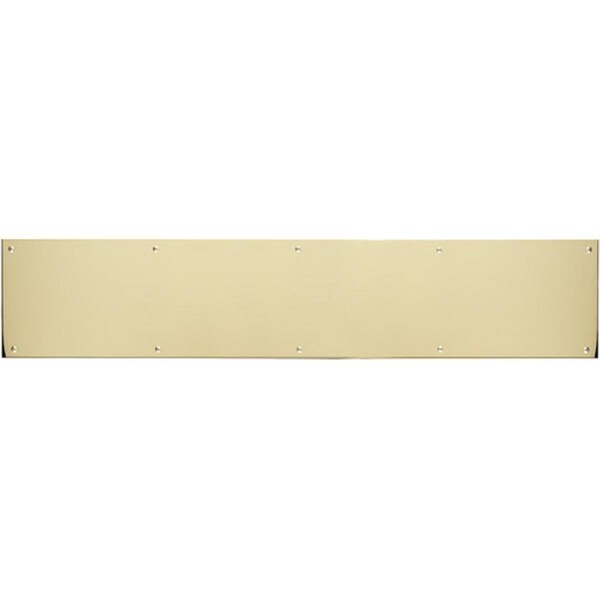 Brass Accents 8 in. x 34 in. Kick Plate Polished Brass-Aluminum Adhesive Mount - A09-P0834-628ADH