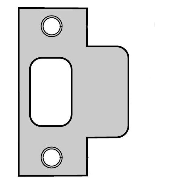 Kwikset Plainlatch and Deadlatch Strike, Bright Polished Brass - 83028-3