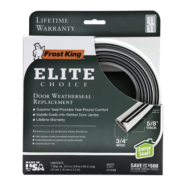 Frost King Frost King White Rubber Weather Seal For Doors 7 ft. L X 0.5 in. - ES184W
