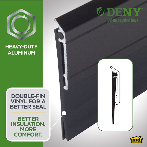 M-D Building Products 36 in. Bronze Aluminum and Vinyl DENY Heavy-duty Screw-on Door Sweep - 40716