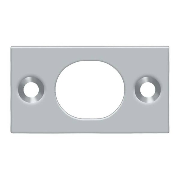 Deltana Strike Plate For 6" Flush Bolt Satin Chrome - SP6FBU26D