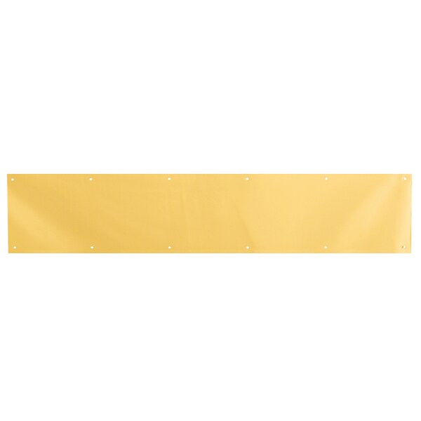 Prime-Line 6 x 34 in., Aluminum, Door Kick, Polished Brass Plated Single Pack - J 4703