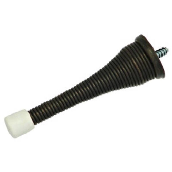 Greengrass N331-132 3 in. Large Flexible Spring Door Stop, Oil Rubbed Bronze - GR567779