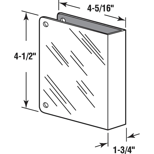 Prime-Line Deadlock Blank Door Guard, 1-3/4 in. x 4-1/2 in., Stainless Steel - MP9492
