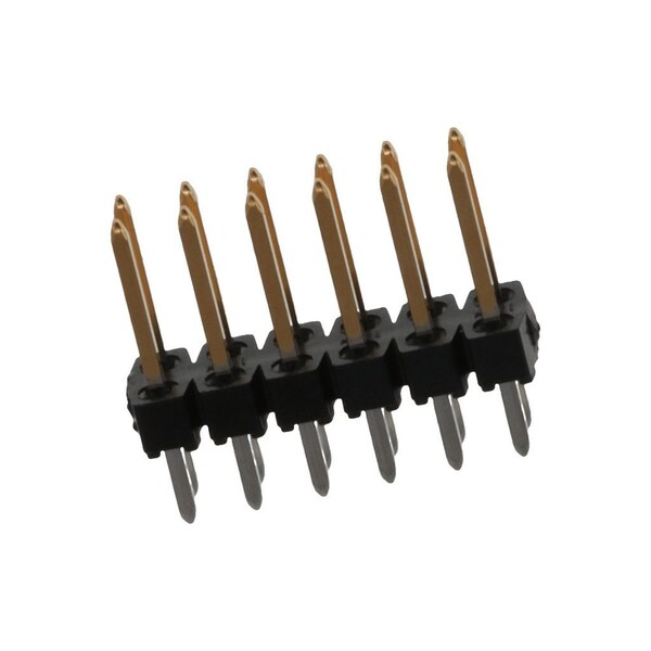 Molex Board Connector, 12 Contact(S), 2 Row(S), Male, Straight, 0.1 Inch Pitch, Solder Terminal, Black - 901310766
