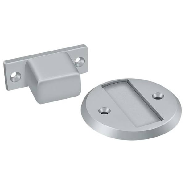 Deltana Magnetic Door Holder Flush 2-1/2" Diameter Satin Chrome - MDHF25U26D